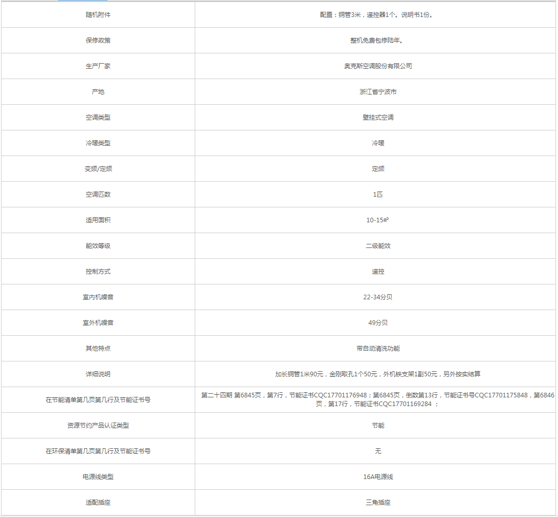 奧克斯_AUX KFR-25GW_ZC+2 空調機 - 政府采購網上超市.png