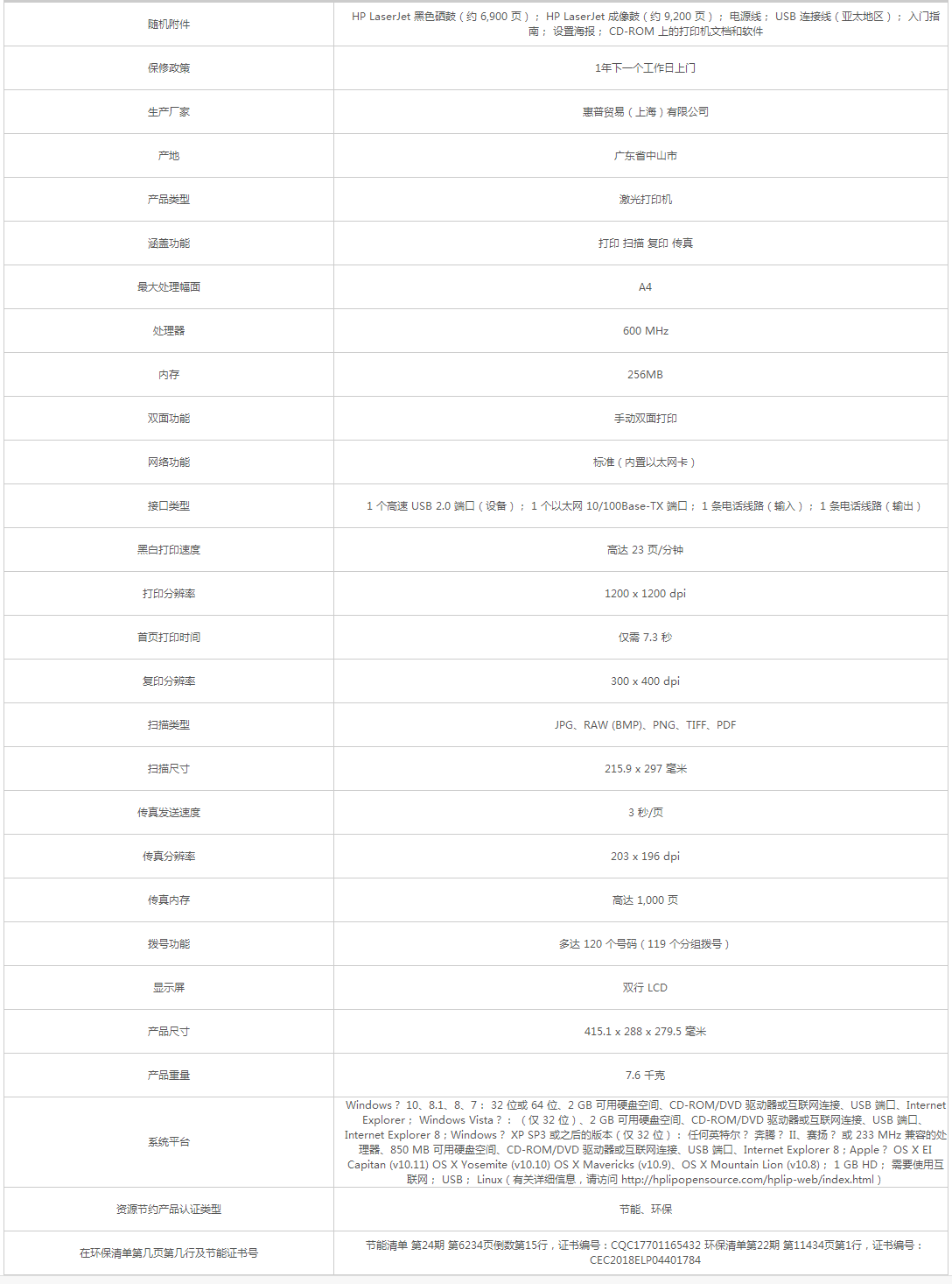 惠普_HP LaserJet Ultra M134fn 多功能一體機 - 政府采購網上超市.png